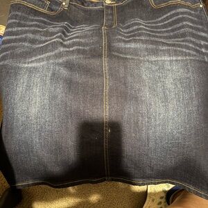 K Jordan Dark Blue Denim Skirt